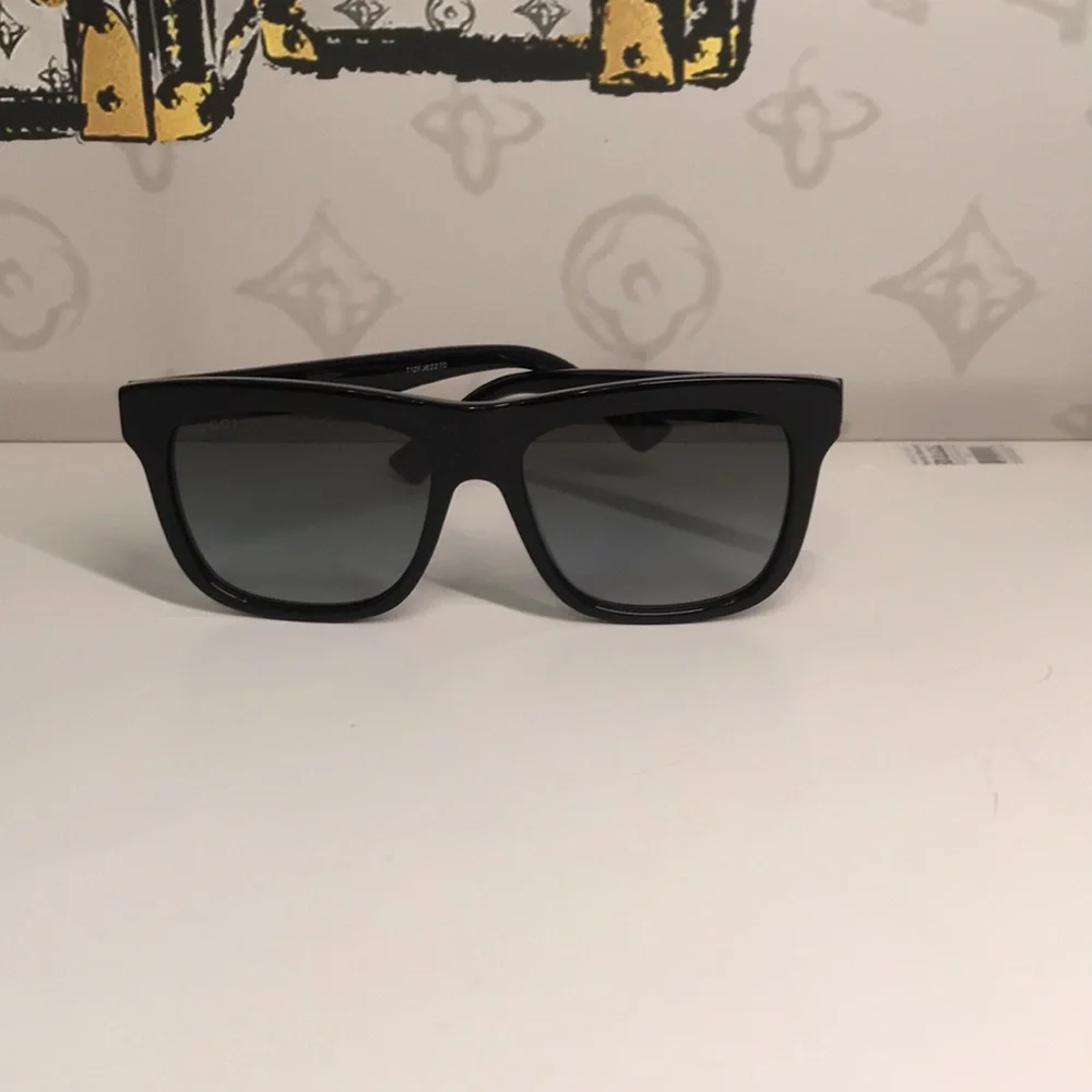 Luxury New Authentic Gucci GG0158SN 001 Sunglasses ✨